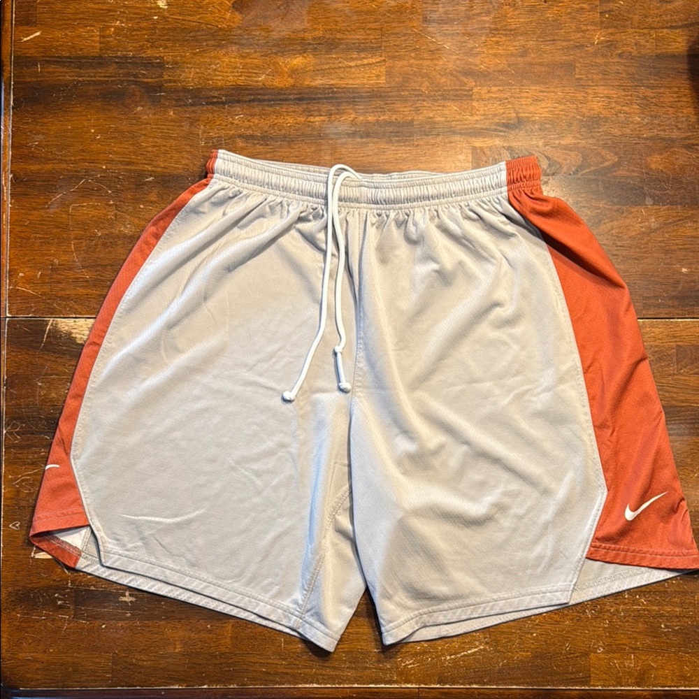 Nike Gray and Red Athletic Shorts Lightweight Breathable
